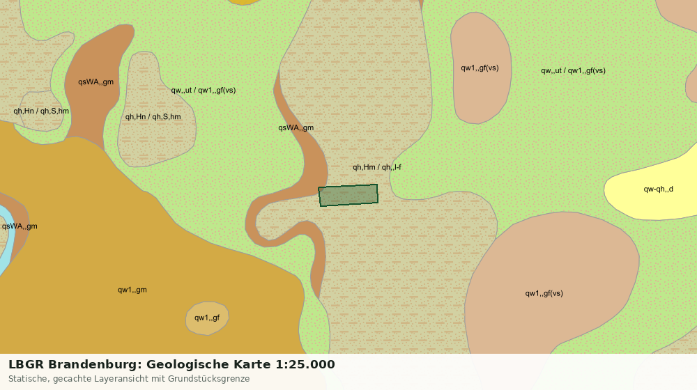 Statische Kartenansicht: LBGR Brandenburg: Geologische Karte 1:25.000
