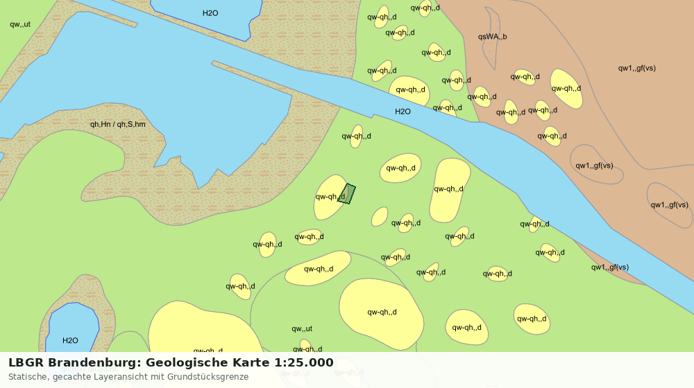 Statische Kartenansicht: LBGR Brandenburg: Geologische Karte 1:25.000
