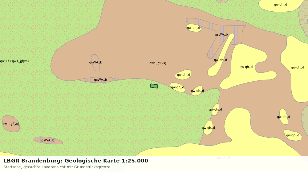 Statische Kartenansicht: LBGR Brandenburg: Geologische Karte 1:25.000