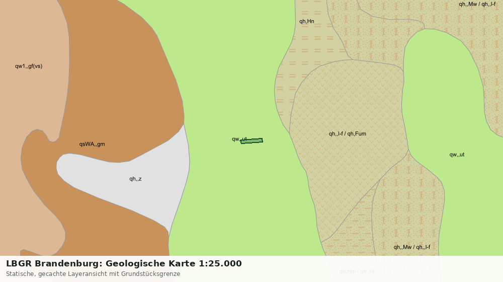 Statische Kartenansicht: LBGR Brandenburg: Geologische Karte 1:25.000