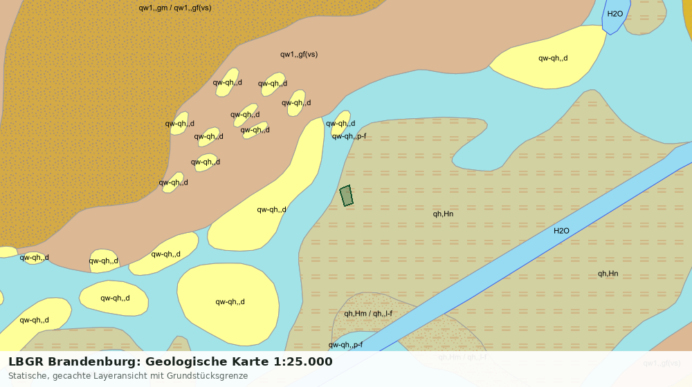 Statische Kartenansicht: LBGR Brandenburg: Geologische Karte 1:25.000
