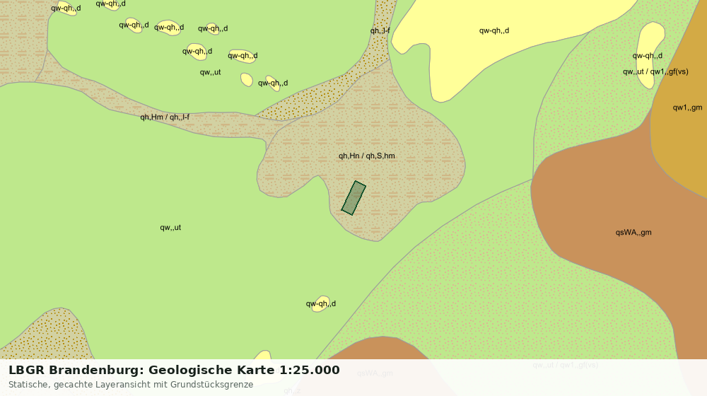 Statische Kartenansicht: LBGR Brandenburg: Geologische Karte 1:25.000