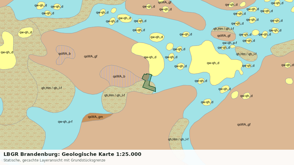 Statische Kartenansicht: LBGR Brandenburg: Geologische Karte 1:25.000