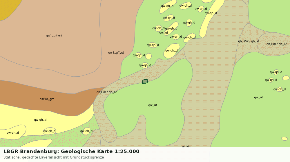 Statische Kartenansicht: LBGR Brandenburg: Geologische Karte 1:25.000