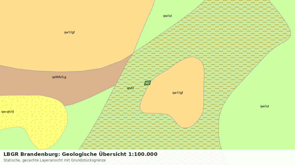 Statische Kartenansicht: LBGR Brandenburg: Geologische Übersicht 1:100.000