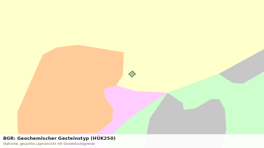 Statische Kartenansicht: BGR: Geochemischer Gesteinstyp (HÜK250)
