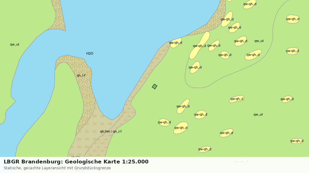 Statische Kartenansicht: LBGR Brandenburg: Geologische Karte 1:25.000
