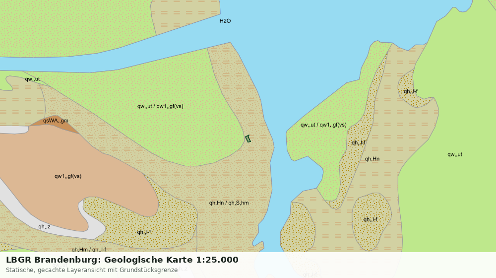 Statische Kartenansicht: LBGR Brandenburg: Geologische Karte 1:25.000