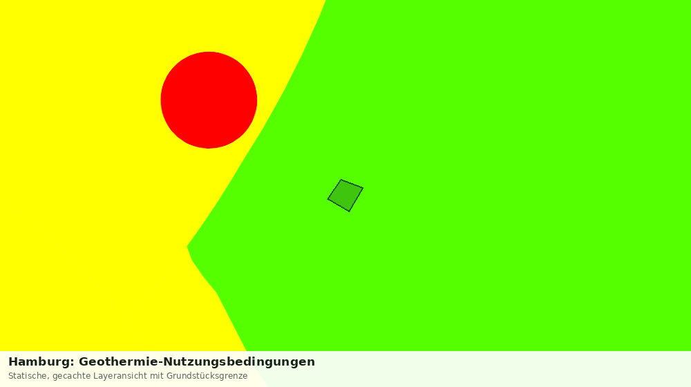 Statische Kartenansicht: Hamburg: Geothermie-Nutzungsbedingungen