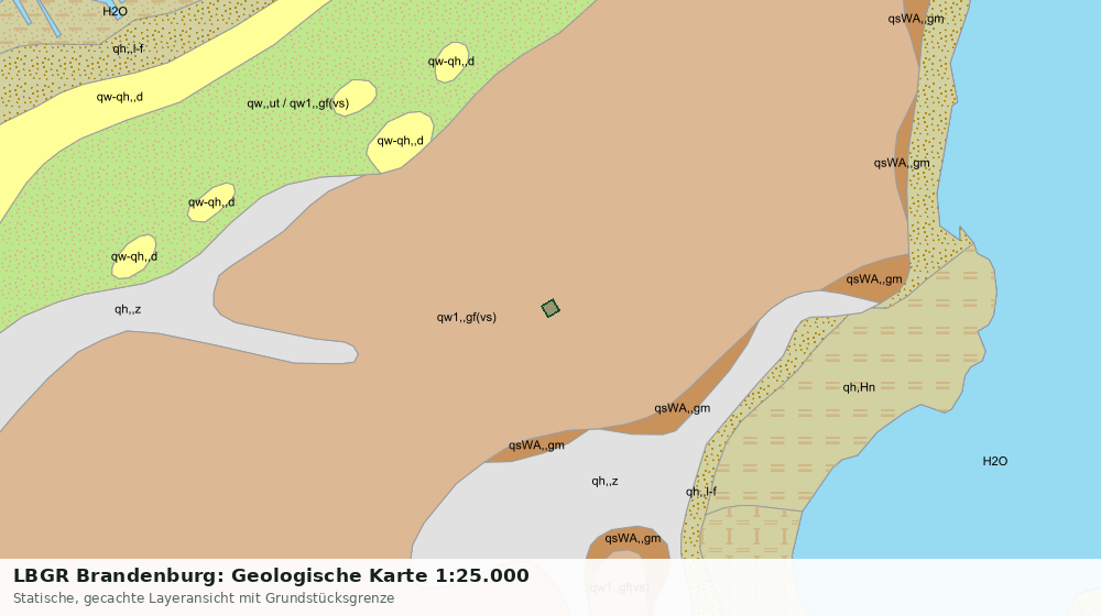 Statische Kartenansicht: LBGR Brandenburg: Geologische Karte 1:25.000