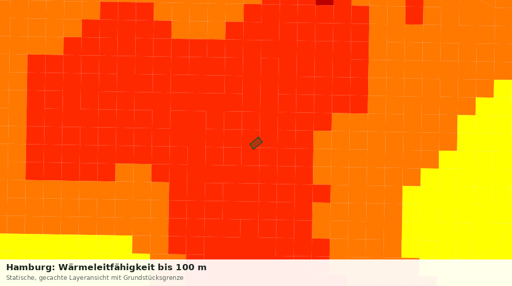Statische Kartenansicht: Hamburg: Wärmeleitfähigkeit bis 100 m