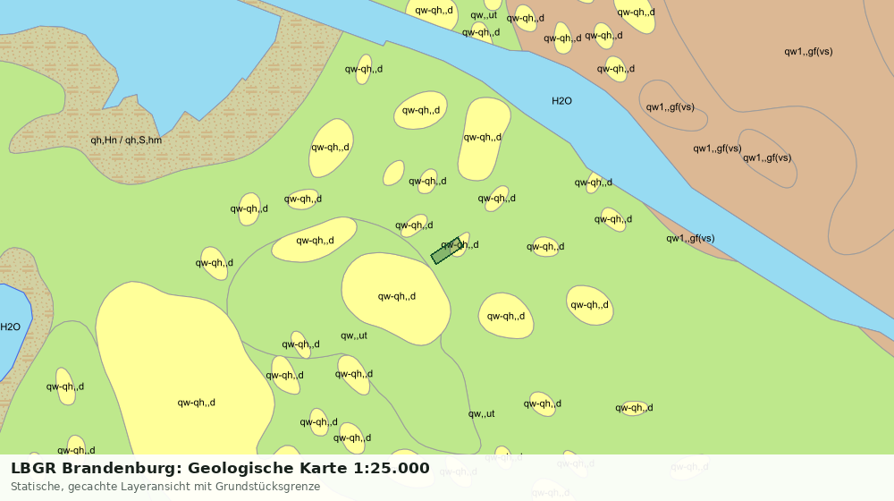 Statische Kartenansicht: LBGR Brandenburg: Geologische Karte 1:25.000