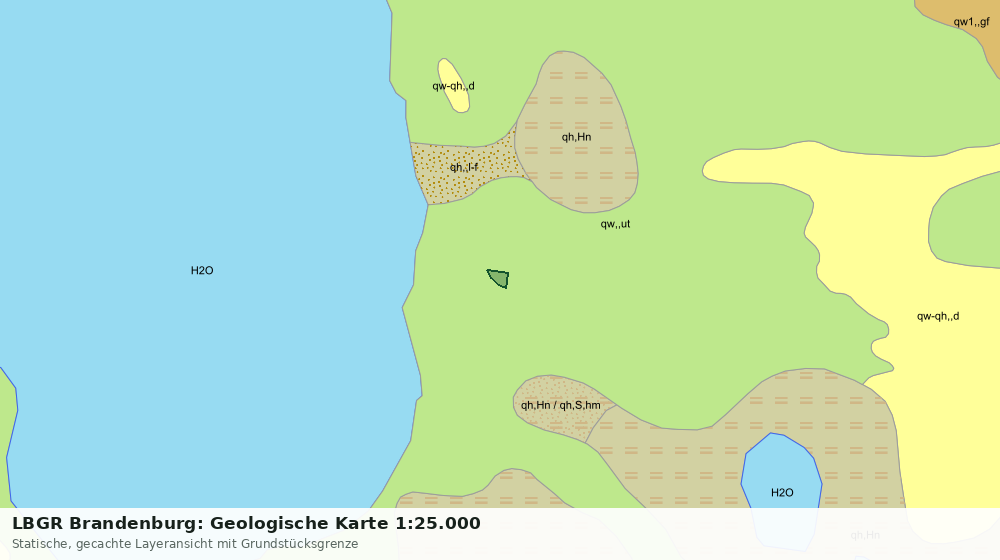 Statische Kartenansicht: LBGR Brandenburg: Geologische Karte 1:25.000