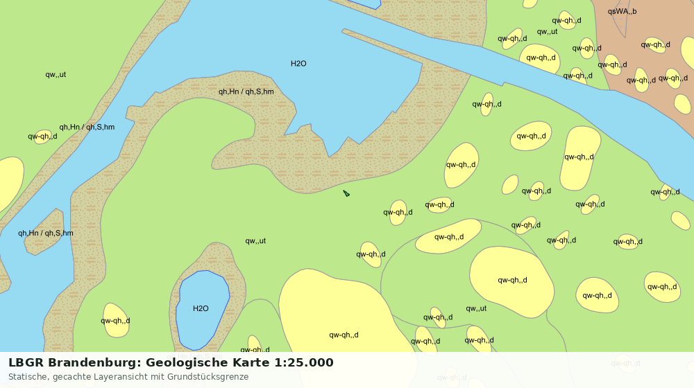 Statische Kartenansicht: LBGR Brandenburg: Geologische Karte 1:25.000
