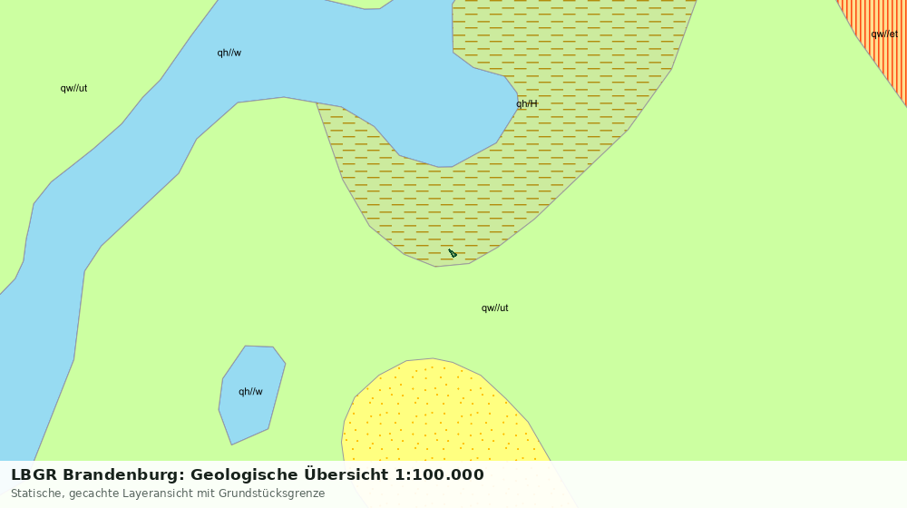 Statische Kartenansicht: LBGR Brandenburg: Geologische Übersicht 1:100.000