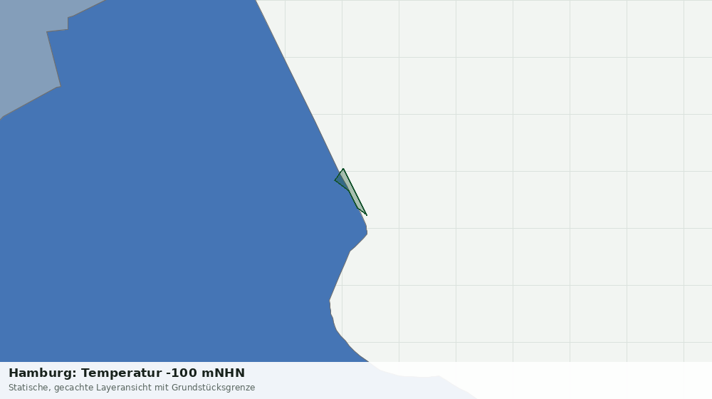 Statische Kartenansicht: Hamburg: Temperatur -100 mNHN
