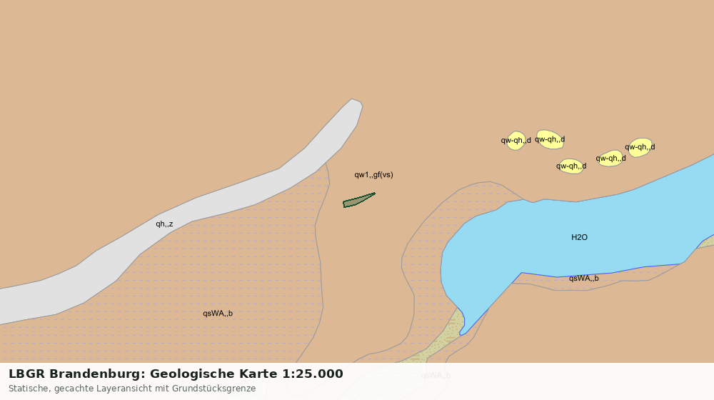 Statische Kartenansicht: LBGR Brandenburg: Geologische Karte 1:25.000
