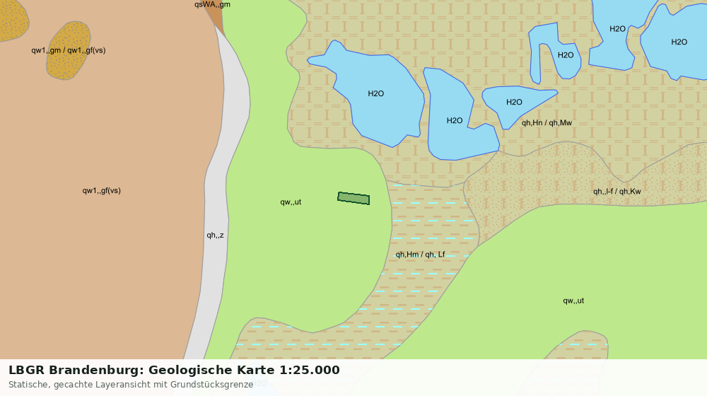Statische Kartenansicht: LBGR Brandenburg: Geologische Karte 1:25.000
