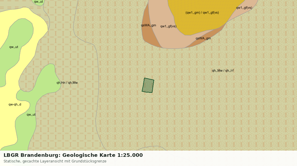 Statische Kartenansicht: LBGR Brandenburg: Geologische Karte 1:25.000