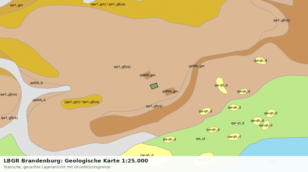 Statische Kartenansicht: LBGR Brandenburg: Geologische Karte 1:25.000