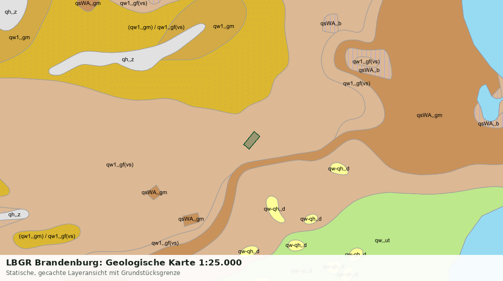 Statische Kartenansicht: LBGR Brandenburg: Geologische Karte 1:25.000