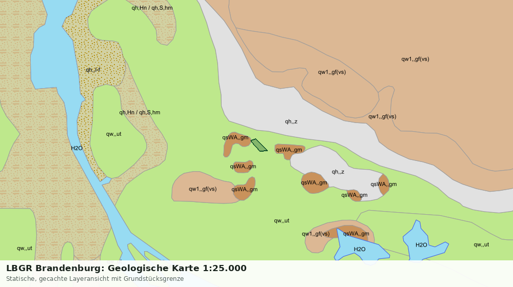 Statische Kartenansicht: LBGR Brandenburg: Geologische Karte 1:25.000