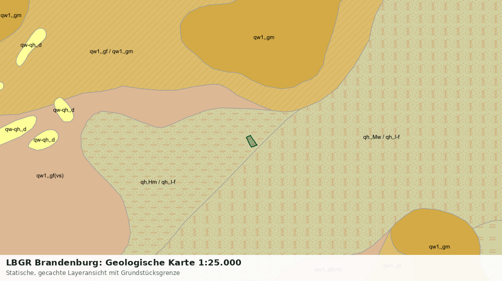 Statische Kartenansicht: LBGR Brandenburg: Geologische Karte 1:25.000