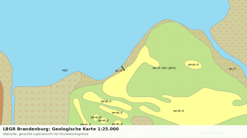Statische Kartenansicht: LBGR Brandenburg: Geologische Karte 1:25.000