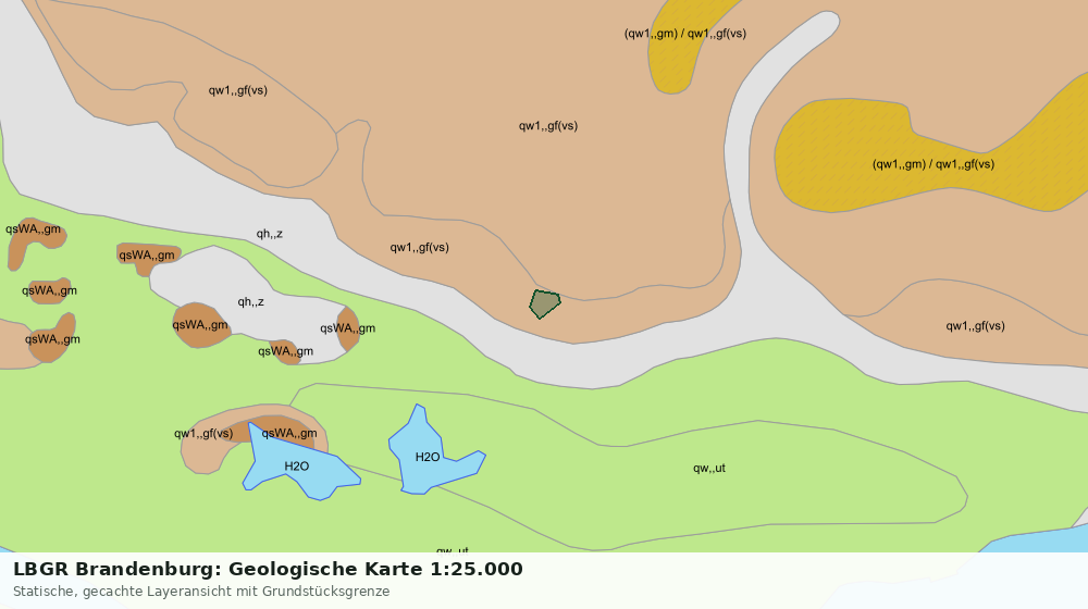 Statische Kartenansicht: LBGR Brandenburg: Geologische Karte 1:25.000