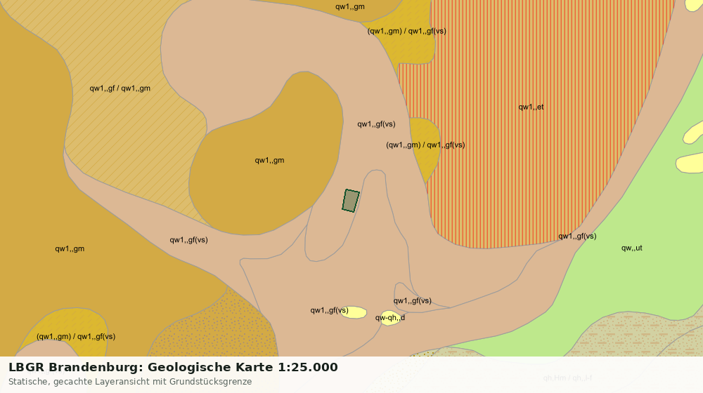 Statische Kartenansicht: LBGR Brandenburg: Geologische Karte 1:25.000