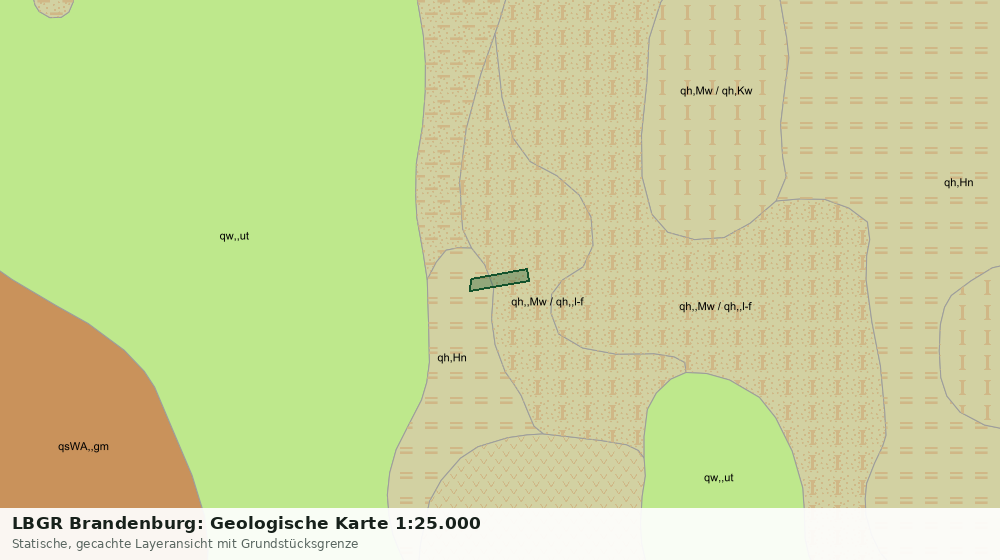 Statische Kartenansicht: LBGR Brandenburg: Geologische Karte 1:25.000
