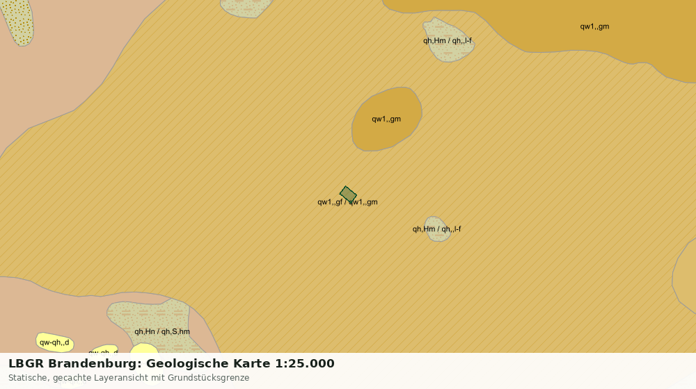 Statische Kartenansicht: LBGR Brandenburg: Geologische Karte 1:25.000