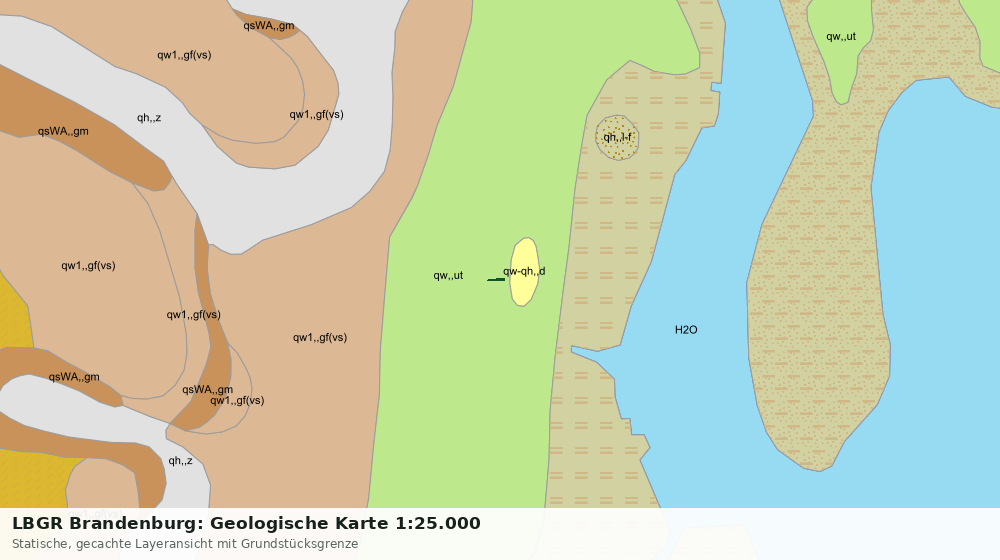 Statische Kartenansicht: LBGR Brandenburg: Geologische Karte 1:25.000