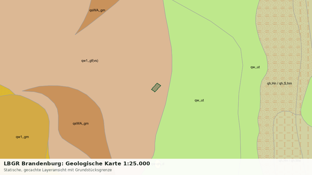 Statische Kartenansicht: LBGR Brandenburg: Geologische Karte 1:25.000