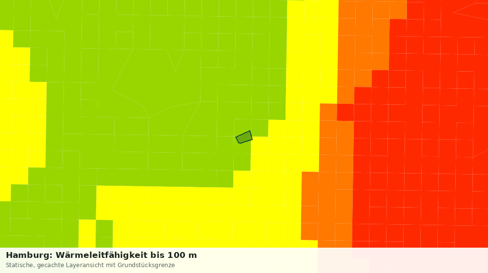 Statische Kartenansicht: Hamburg: Wärmeleitfähigkeit bis 100 m