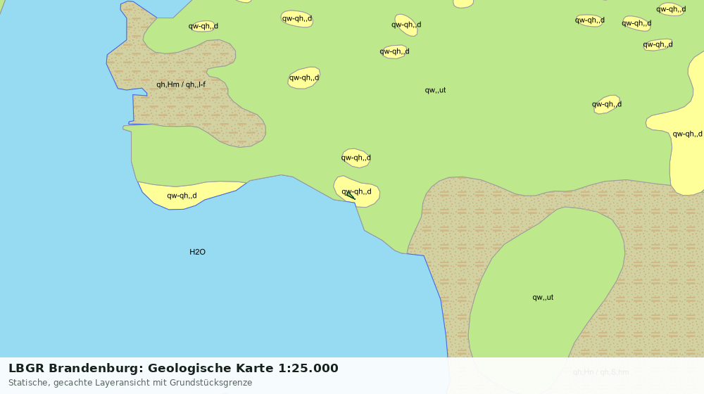 Statische Kartenansicht: LBGR Brandenburg: Geologische Karte 1:25.000