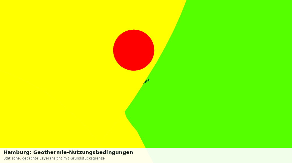 Statische Kartenansicht: Hamburg: Geothermie-Nutzungsbedingungen