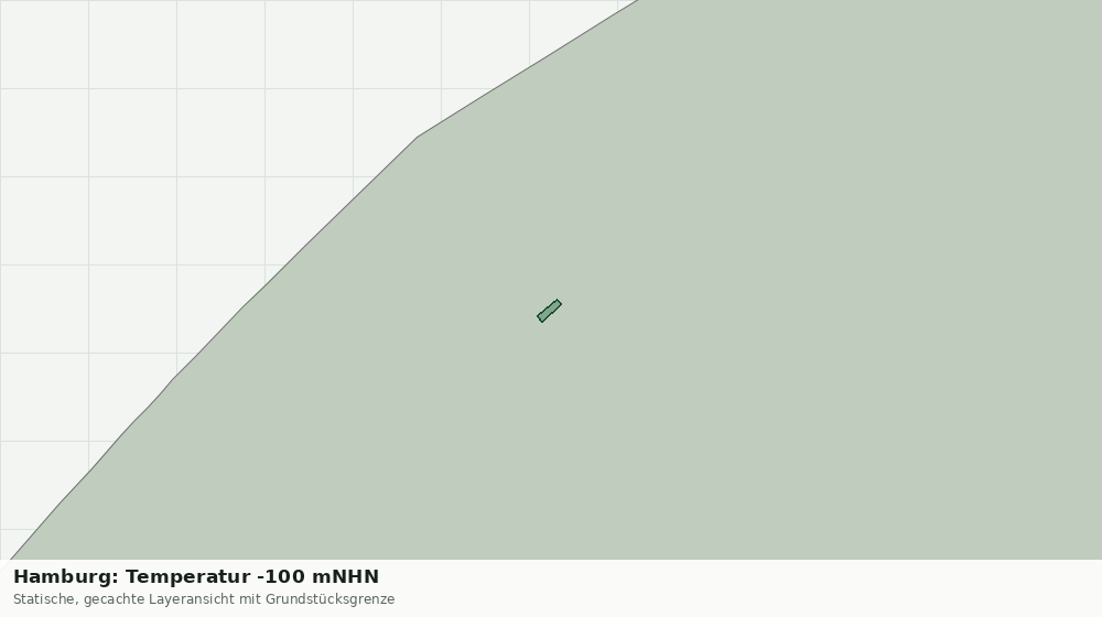 Statische Kartenansicht: Hamburg: Temperatur -100 mNHN