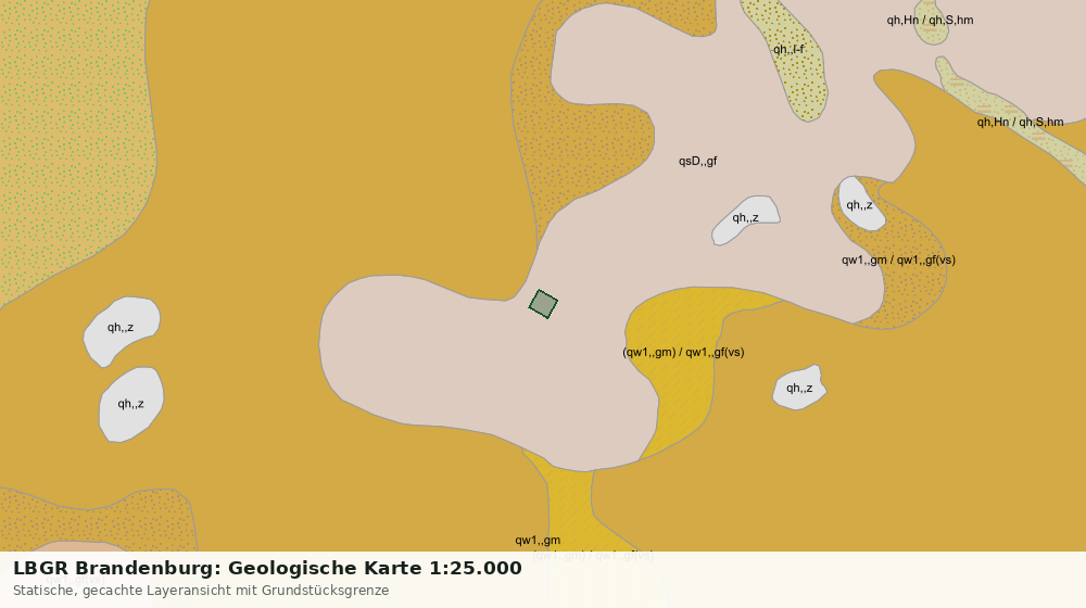 Statische Kartenansicht: LBGR Brandenburg: Geologische Karte 1:25.000