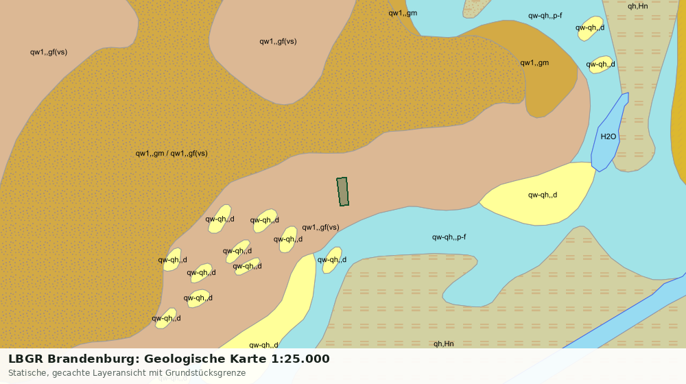 Statische Kartenansicht: LBGR Brandenburg: Geologische Karte 1:25.000