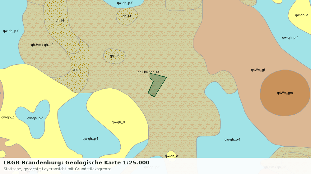 Statische Kartenansicht: LBGR Brandenburg: Geologische Karte 1:25.000