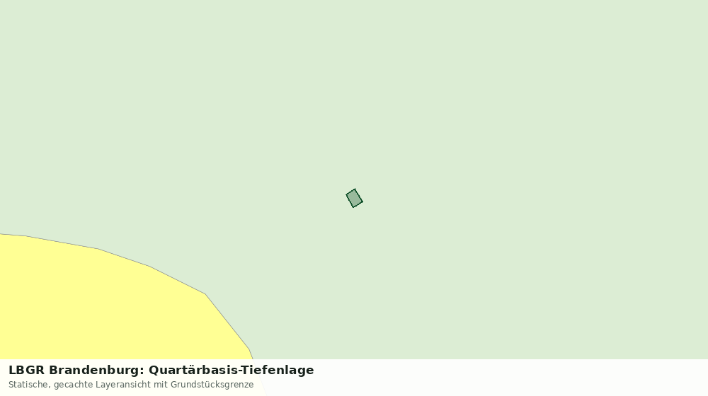 Statische Kartenansicht: LBGR Brandenburg: Quartärbasis-Tiefenlage