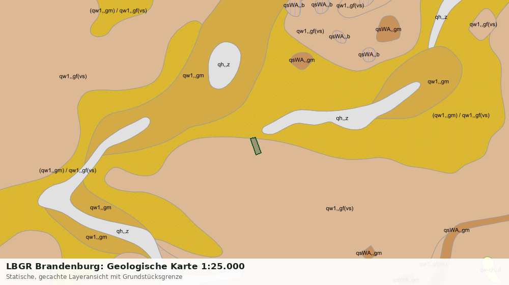 Statische Kartenansicht: LBGR Brandenburg: Geologische Karte 1:25.000