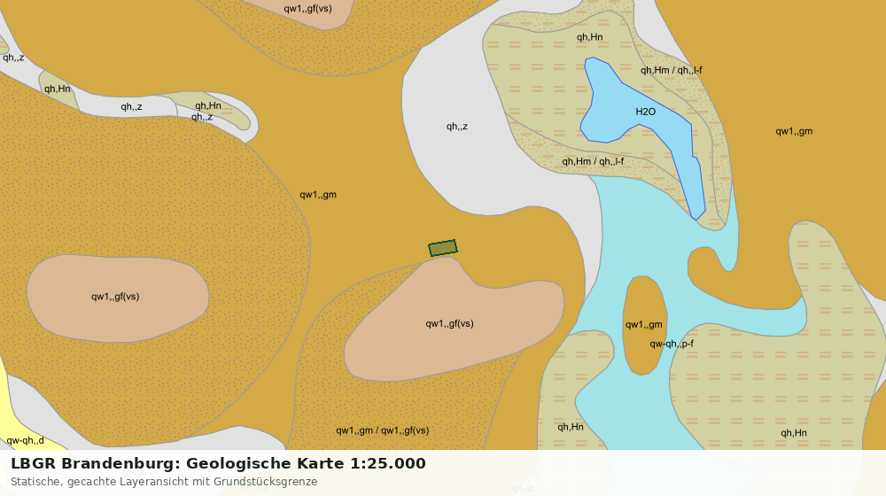 Statische Kartenansicht: LBGR Brandenburg: Geologische Karte 1:25.000