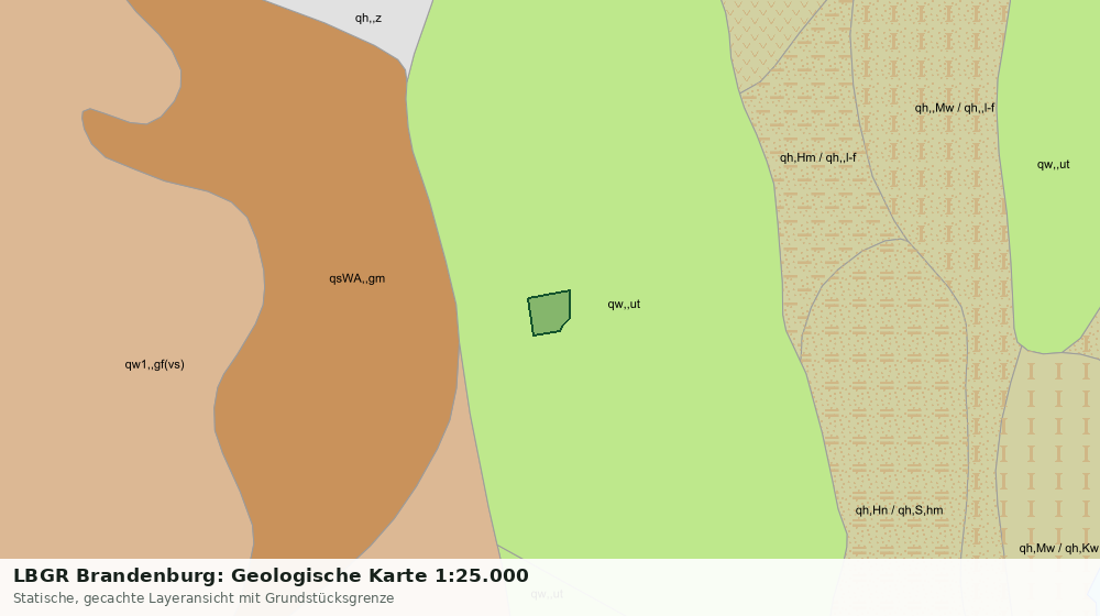 Statische Kartenansicht: LBGR Brandenburg: Geologische Karte 1:25.000