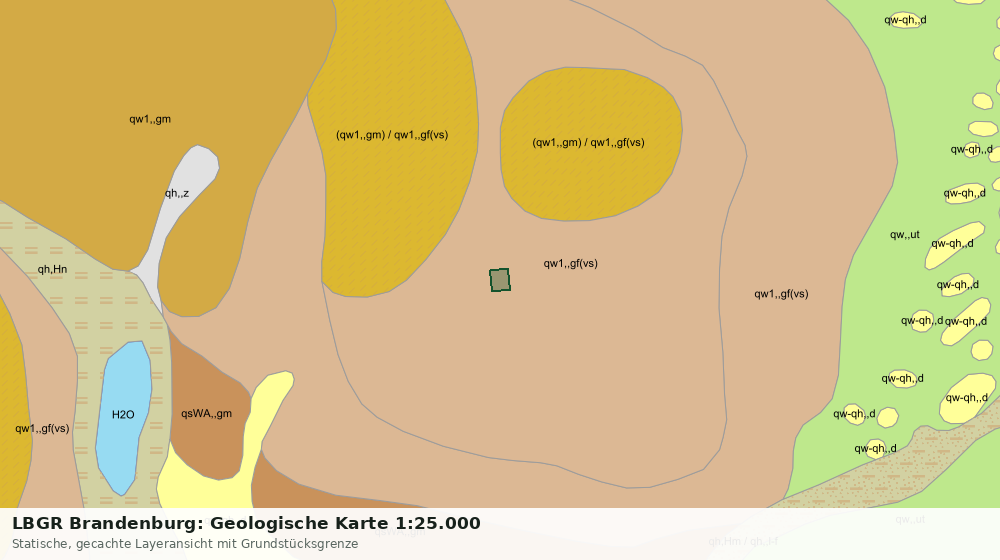 Statische Kartenansicht: LBGR Brandenburg: Geologische Karte 1:25.000