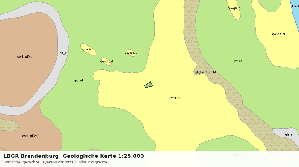 Statische Kartenansicht: LBGR Brandenburg: Geologische Karte 1:25.000