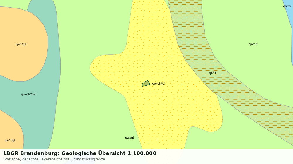 Statische Kartenansicht: LBGR Brandenburg: Geologische Übersicht 1:100.000