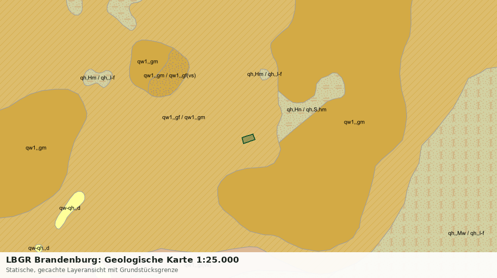 Statische Kartenansicht: LBGR Brandenburg: Geologische Karte 1:25.000