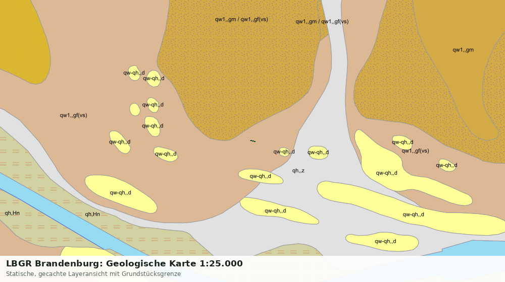 Statische Kartenansicht: LBGR Brandenburg: Geologische Karte 1:25.000
